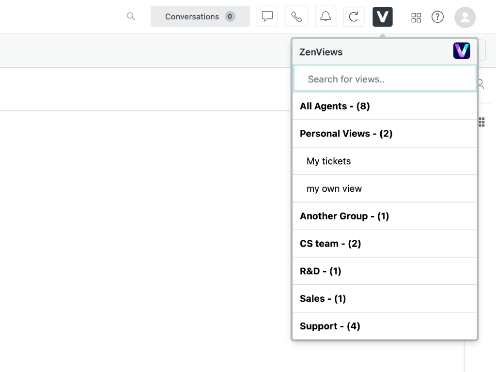 ZenViews primary marketing image — Agent Productivity app on the Zendesk Marketplace
